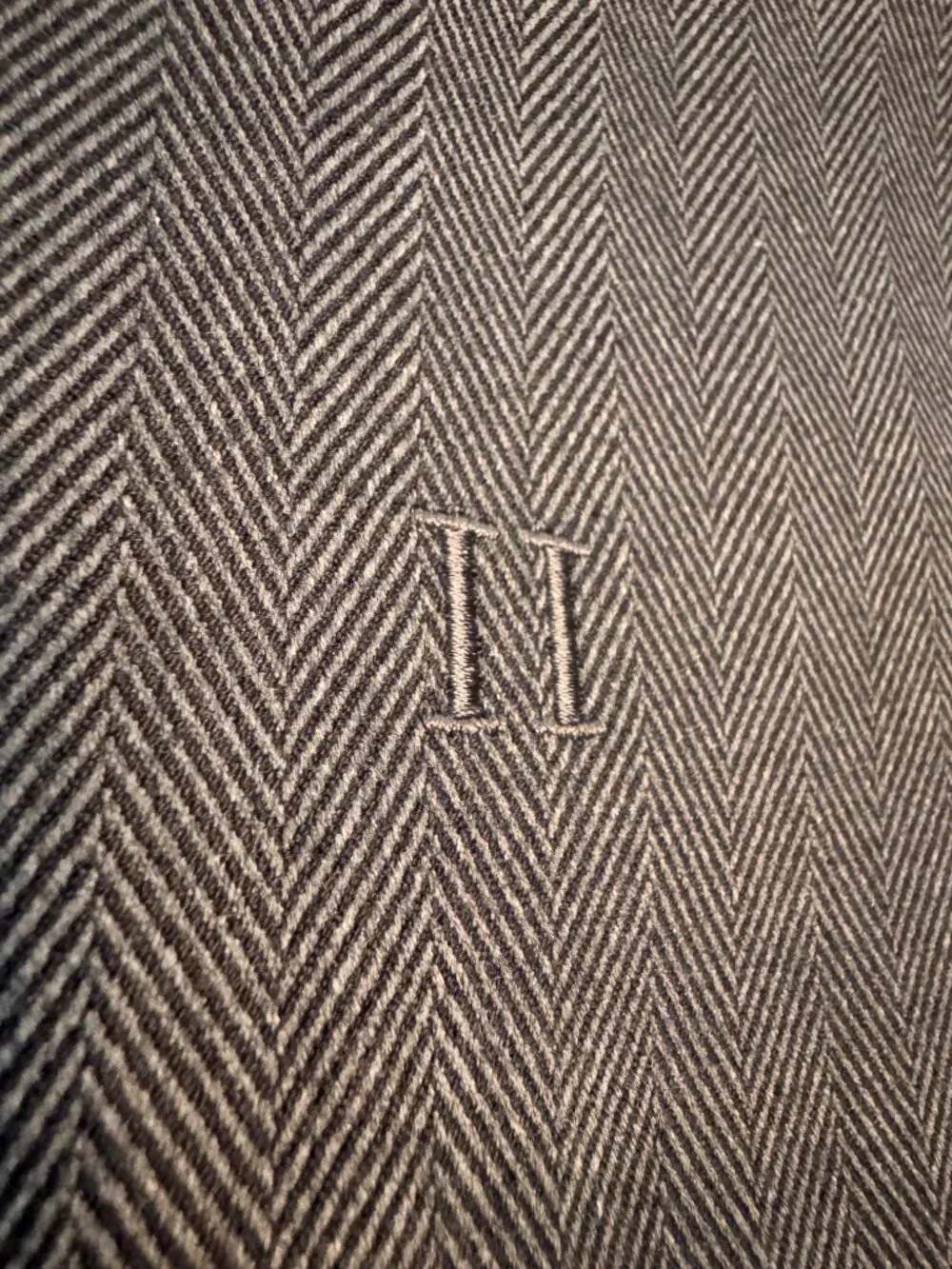Les Deux Como Herringbone Bomber Jacket Grey XXL $259